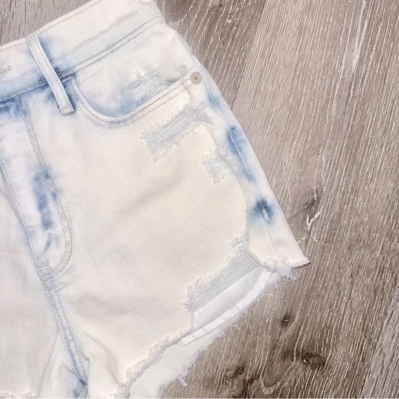 Abercrombie High Rise Distressed Stretch Cut Off  Shorts - Picture 4 of 8